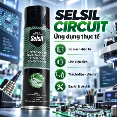 Chai xịt tẩy rửa bo mạch Selsil Circuit