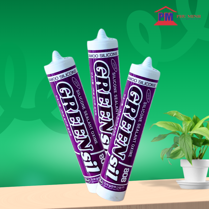 Keo silicone trung tính Greensil 808 màu trắng sữa (white)